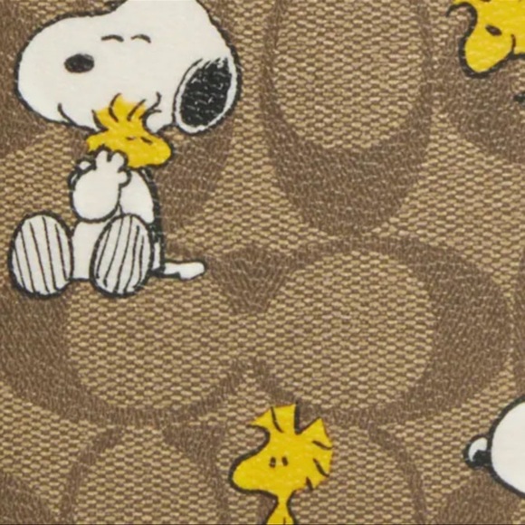 Coach X Peanuts 3 In 1 Wallet In Signature Canvas With Snoopy Woodstock - Picture 9 of 9